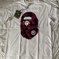 Bape white Ape Head T-shirt Size medium 