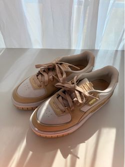 Puma beige and cream low top sneakers Size 7 women