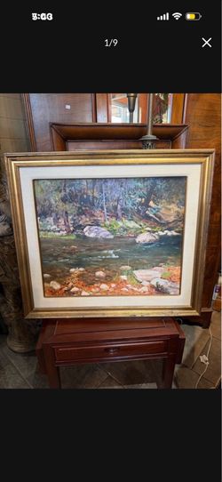 William Akins 1985 listed artist oil on canvas