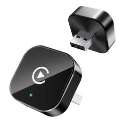 Wireless CarPlay Adapter for Apple iPhone & Android, 2-in-1 Adapter Convert Wired to Wireless Dongle