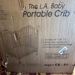 La Baby Portable Crib With Mattresses