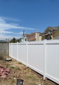 6’ x 8’ White PVC Privacy Fence Panel