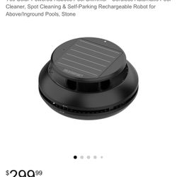 Y60 Solar-Powered Robotic Pool Skimmer - Cordless Automatic Pool Cleaner, Spot Cleaning & Self-Parking Rechargeable Robot for Above/Inground Pools, St