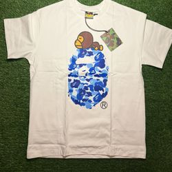Blue bape tee size large