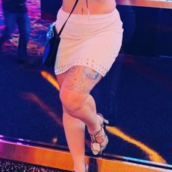 blush Pink Suede silver Studded Skirt  $5 & Tan Suede Skirt $10 Both $15