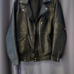 ASOS, Black Leather Jacket,Large