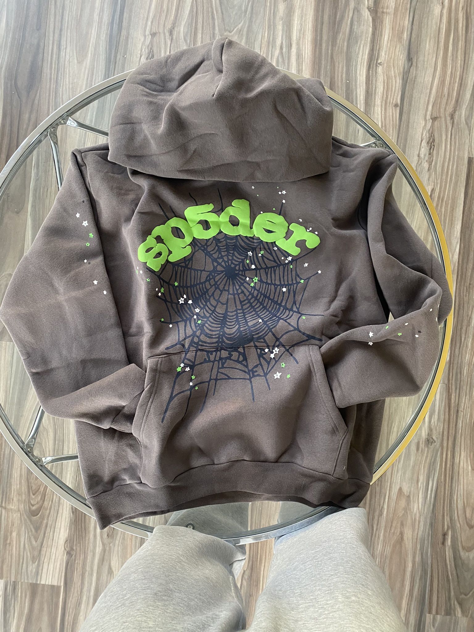 Gray Sp5der Hoodie