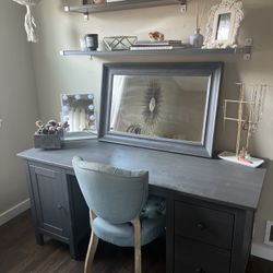 IKEA Desk with Matching Shelves 