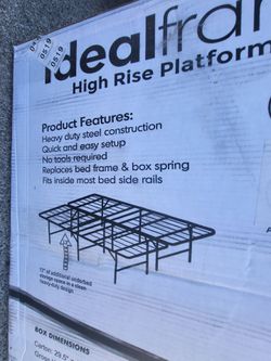 High Rise Metal Bed Platform ( Queen )