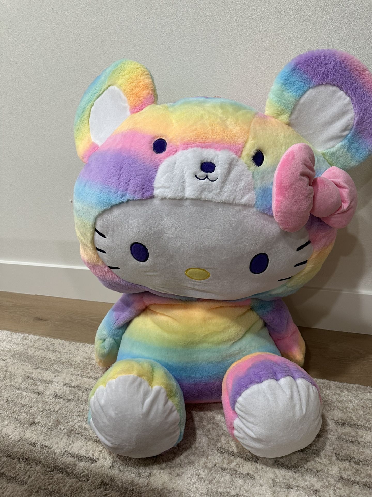 Fiesta Sanrio Hello Kitty Rainbow Sherbet Plush 36 In LARGE