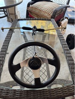 New Go-Kart Steering Assembly w/ Steering Wheel & Rack