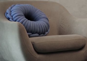 Chunky crochet pillow