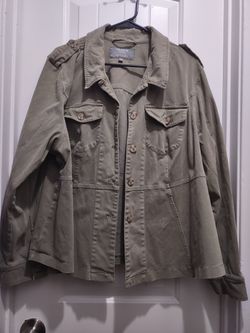 Torrid Olive Green Military Utility Jacket