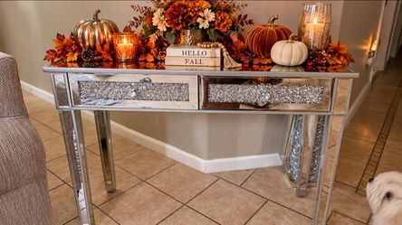 Elegant four-piece mirrored furniture set