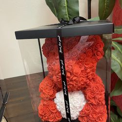 Roses Teddy Bear Valentines Gift New 