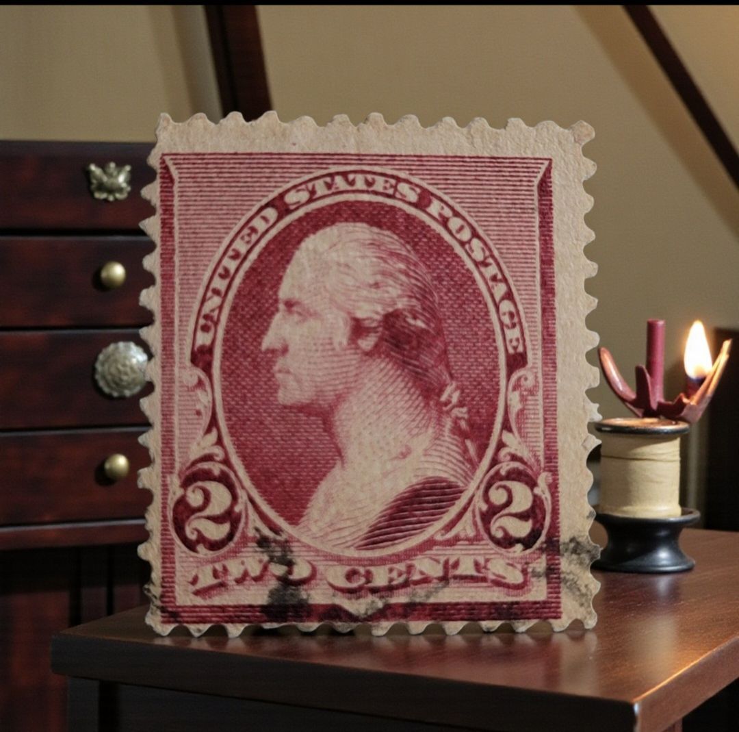 1890-93 Scott #219D George Washington 2-Cent Reddish-purple Stamp Post Marked Canceled. The stamp in the image is a United States 2-cent George Washin