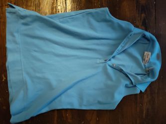 Light Blue-No Sleeve Golf Shirt