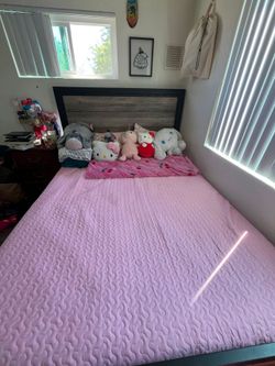 Bed with mattress and frame