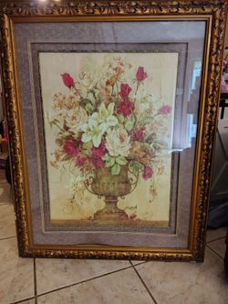 Large Framed Floral Picture $25 (36"x46")