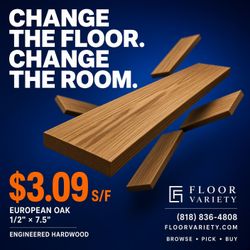 1/2" x 7.5" European Oak
💥$3.09 s/f💥