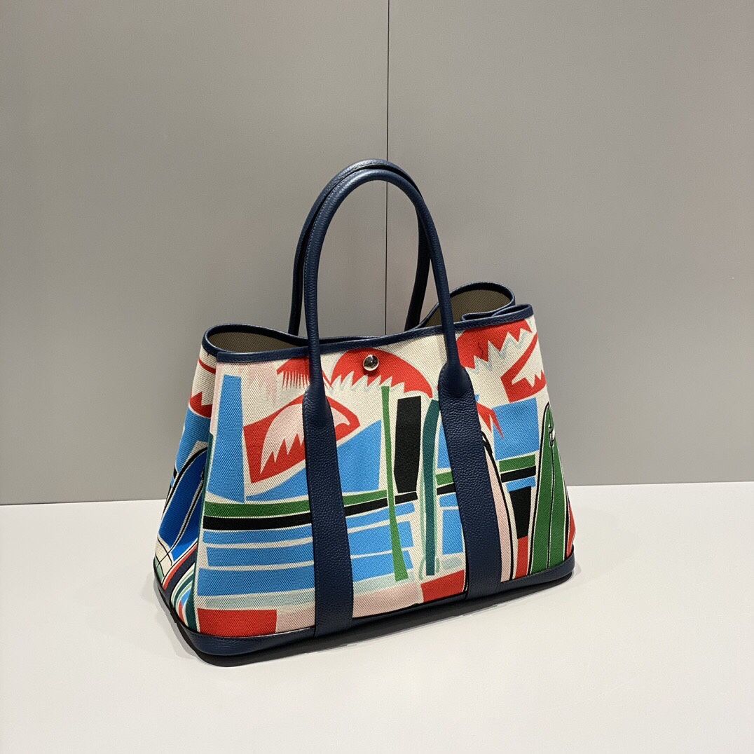 hermes sea garden party tote