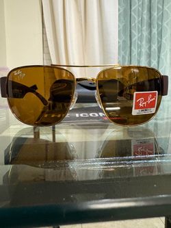 Ray-Ban Aviator Sunglasses Gold Frame Brown Lens