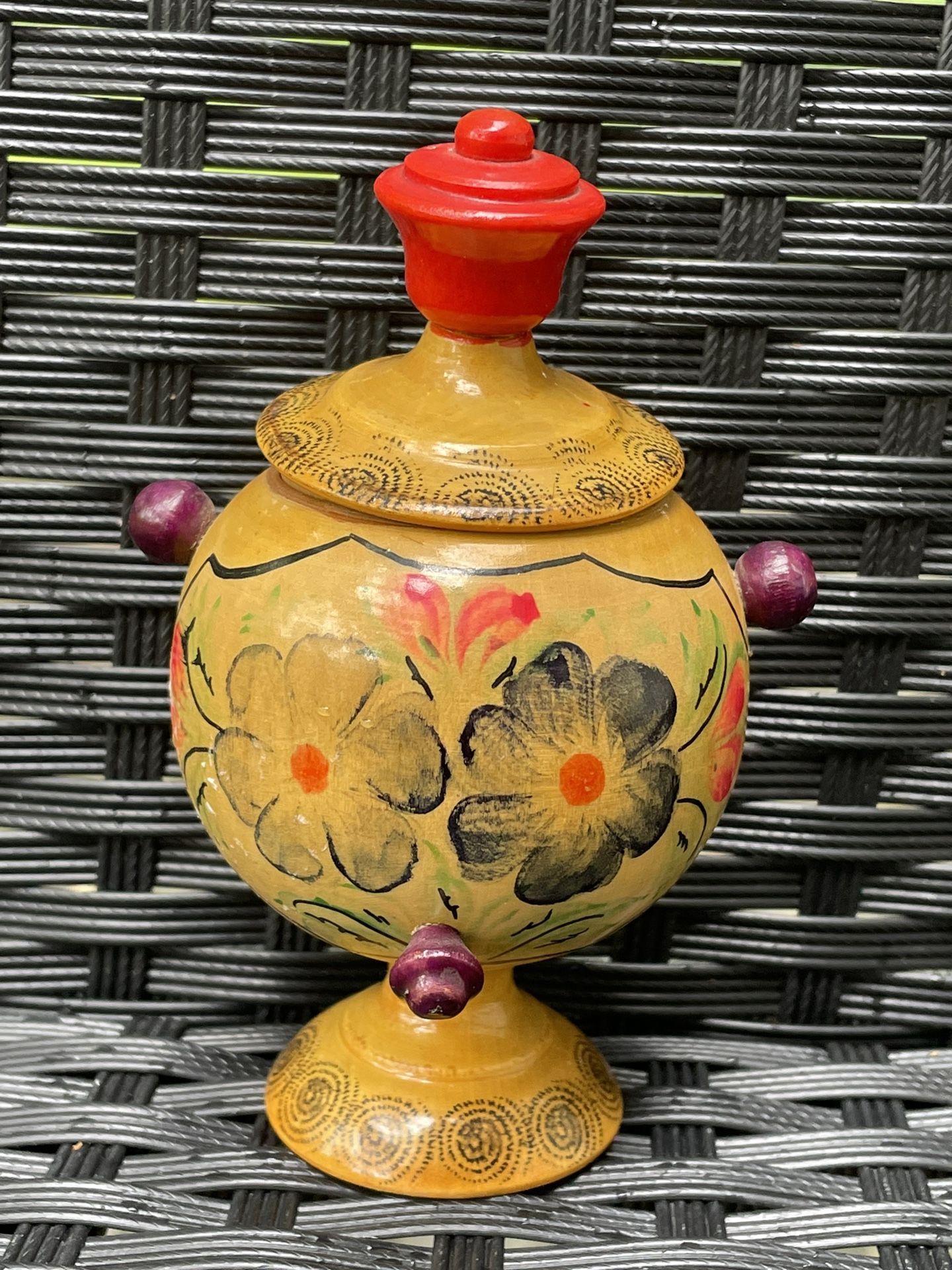 Japanese Wooden Mini Tea Pot, 1971