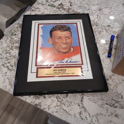 Len Dawson Autograph Framed Portriat 
