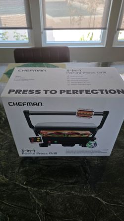 Chefman panini press grill 3 in 1 brand new