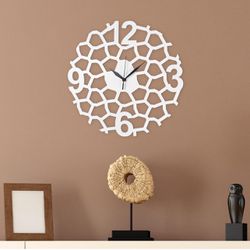 Modern Wall Clock, White, Quiet, 11.5 Inches, New 