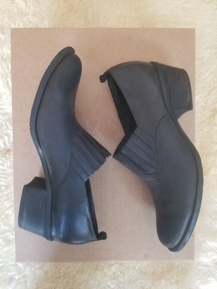 Leather Ankle Boots Bootie - Western Style
