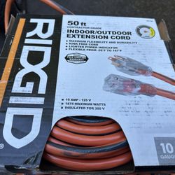 Rigid Contractors Grade 10 Gauge 50ft Power Cord 