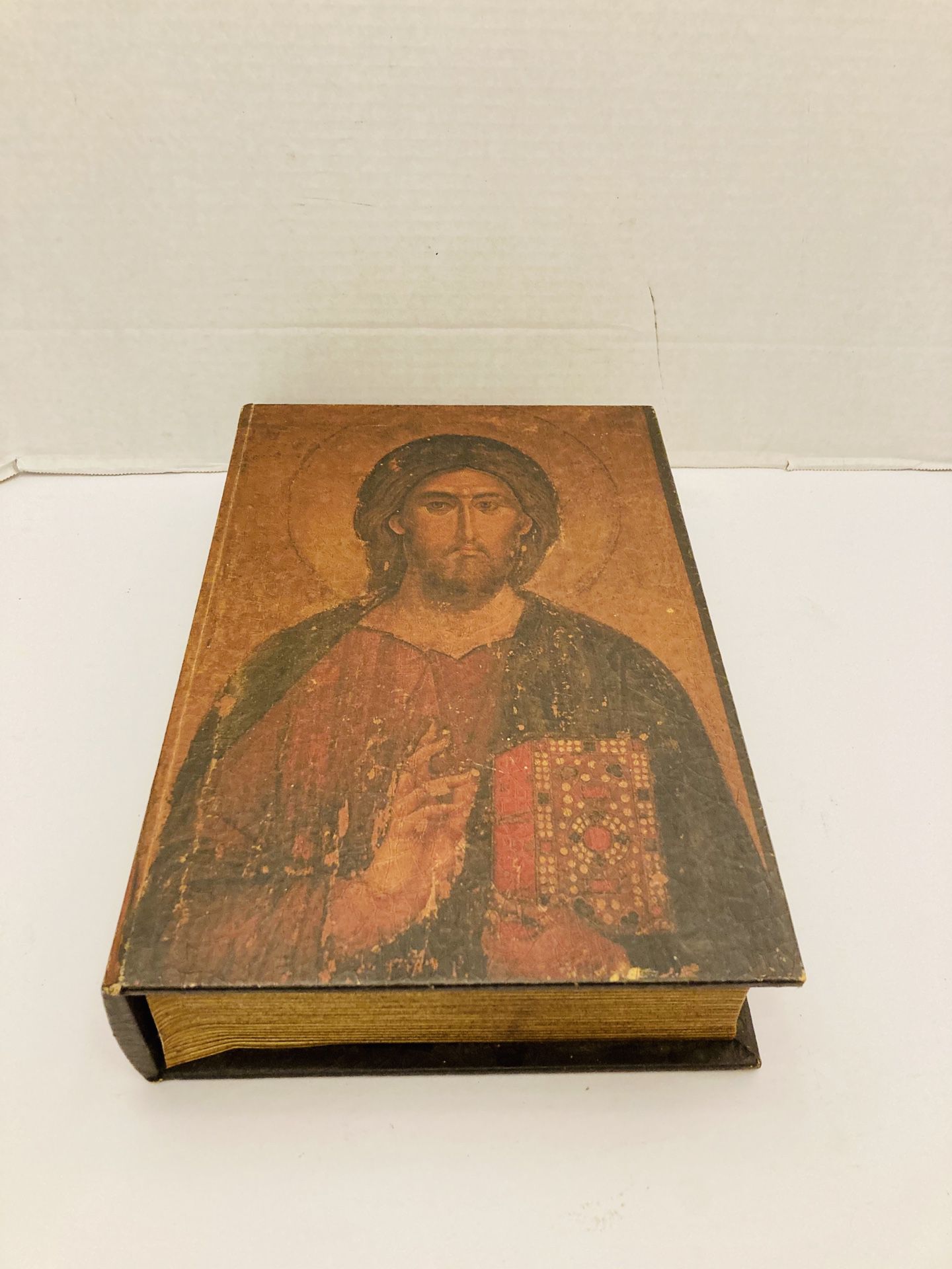 Vintage Mid-Century Bible Look-A-Like Secret Stash Box Safe For Cash & Important Items