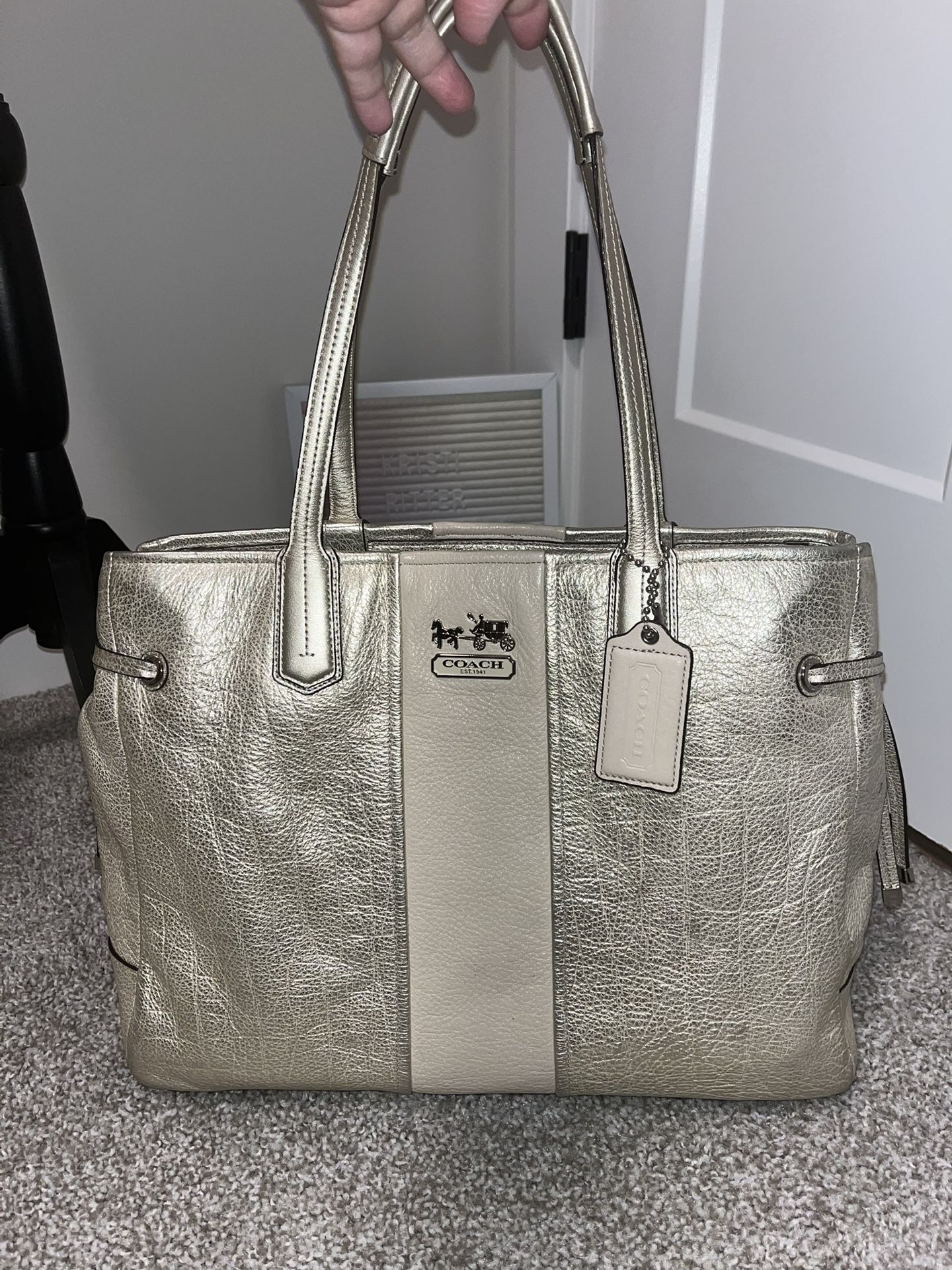 Coach Chelsea Gold Metallic Bag