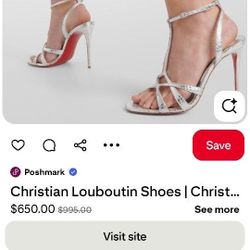 Christian Louboutin Metallic Silver