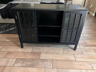 Black tv stand, black Cabinet