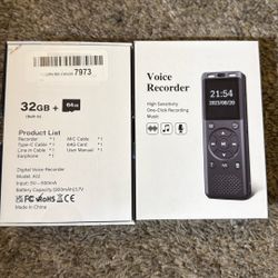 96GB Digital Voice Activated Recorder with Playback, 7000Hrs Dual Recording Mode Voice Recorder, Audio Recorder Device with Wireless Microphone, A-B R