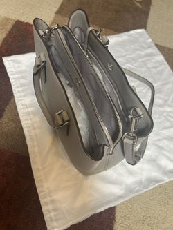 Michael Kors Grey Pebbled Leather Satchel Handbag