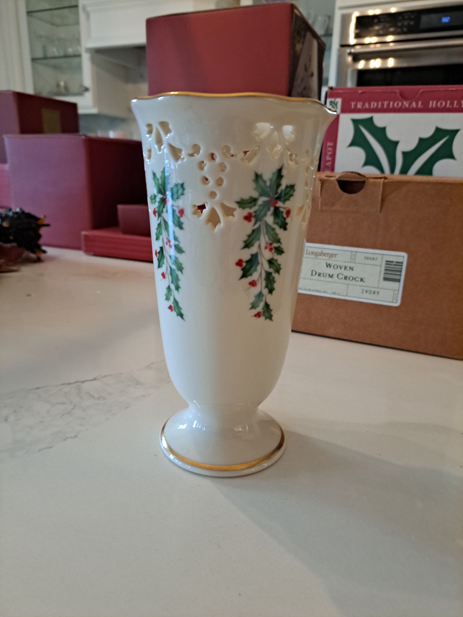 Holiday Flower Vase