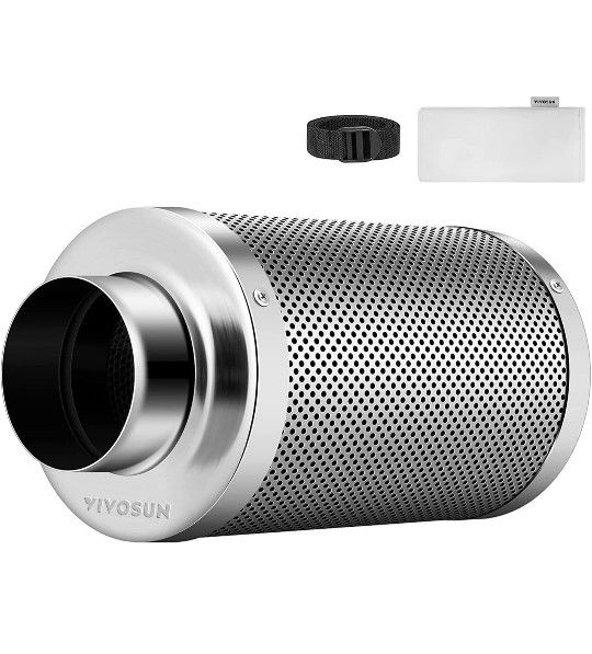 VIVOSUN 6 Inch Air Carbon Filter Smelliness Control with Australia Virgin Charcoal