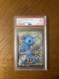 2024 Pokemon Paldean Fates PAF EN, MEW EX SHINY ULTRA RARE #216/091, PSA 9 MINT!