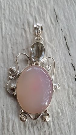 925 Sterling silver opal pendant