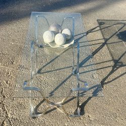 Modern Glass Top Coffee Table – $60
