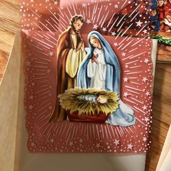 16 Kindly Light Scripture Text Greeting Christmas Cards Vintage 