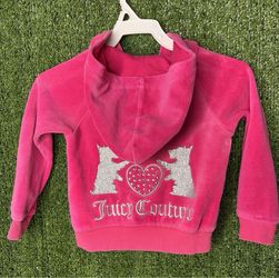 Juicy Couture Velour Zip Up Sweater Size 24 Months A5
