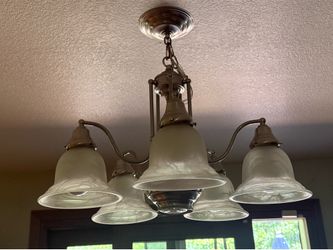 Brush nickel light fixture