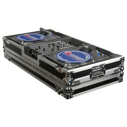 Odyssey FZBM10W, 10″ Format DJ Mixer and Two Battle Position Turntables Flight Coffin Case