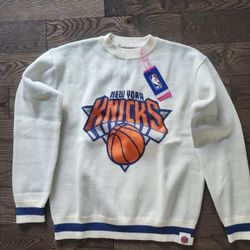 Terez Knicks Knit Crewneck Sweatshirt 