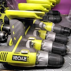 Ryobi One + 18v Lithium-Ion 1/2" Inch 2- Speed Drill Driver. Tool Only.  EACH ONE 