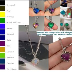 New Temperature Mood NECKLACE Heart ❤️ Pendant 